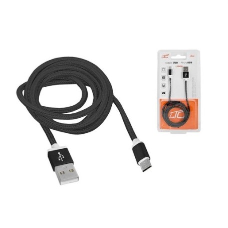 Przyłącze USB x microUSB  1m czarny  LX8450