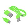 Przyłącze USB x microUSB  1m zielony  LX8443