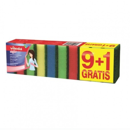 Vileda zmywak kuchenny Rainbow  10sztuk