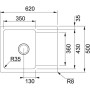 Zlew FRANKE OID 611-62 Biały polarny  1140286444