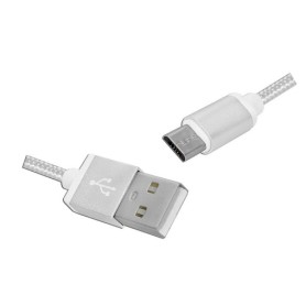 Przyłącze USB x microUSB  1m biały  LX8451  1m