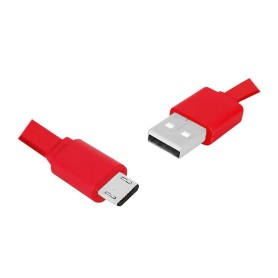 Przyłącze USB x microUSB  płaski czerwony  1,0 m  LX8478