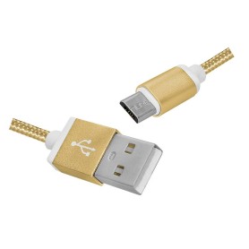 Przyłącze USB x microUSB  złoty  2,0 m  LX8574G  2m