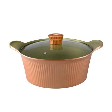 Garnek aluminowy Florina Modi  28cm 1G0025 skandynawska zieleń i brąz