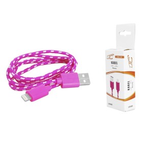 Przyłącze USB -Iphone   1m różowy  LX8488