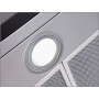 Toflesz okap OK-6 ETNA wyspowy 90cm INOX Czarne szkło 