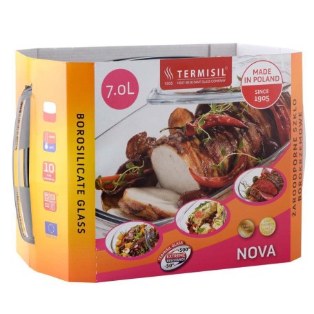 Naczynie żaroodporne 7l prostokątne 100887 + rękawica kuchenna