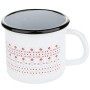 Kubek emaliowany MERRY biały 9cm 0.5l