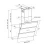 Toflesz okap OK-3 CASCADA PLUS 60cm biały