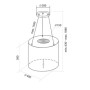 Toflesz okap OK-4 BALTIC ISLAND MINI 40cm inox  ( na linkach )