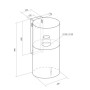 Toflesz okap OK-4 BALTIC naścienny 40cm inox