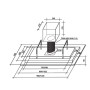 Toflesz okap OK-4 sufitowy LUXOR 120cm