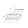 Toflesz okap OK-6 sufitowy LUXOR GLASS 120cm czarny