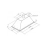 Toflesz okap OK-6 LINEA GLASS LED 60 ( 56,4 cm) czarny 
