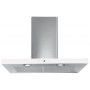 Toflesz okap OK-6 ETNA naścienna 60cm INOX Białe szkło 