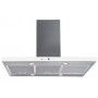 Toflesz okap OK-6 ETNA wyspowy 60cm INOX Białe szkło 