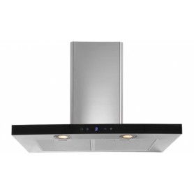 Toflesz okap OK-6 ETNA wyspowy 60cm INOX Czarne szkło 
