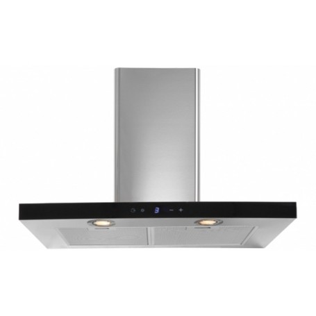 Toflesz okap OK-6 ETNA wyspowy 60cm INOX Czarne szkło 