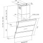 Toflesz okap OK-6 CASCADA 60cm czarny