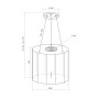 Toflesz okap OK-4 POLARIS mini ISLAND ( na linkach) inox