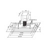 Toflesz okap OK-6 sufitowy ELIT 120cm czarny