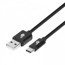 Przyłącze USB x USB typ C  1,5m  TB czarny sznurek