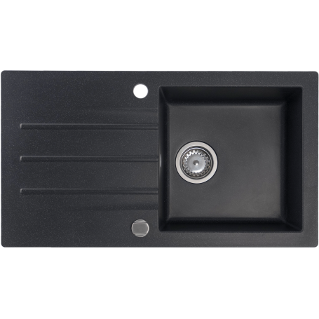 Zlew KERNAU  KGSA 50 1B1D  Black Metallic