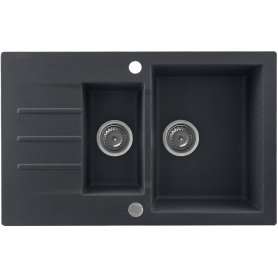Zlew KERNAU KGSA 6079 1,5B1D  Black Metallic