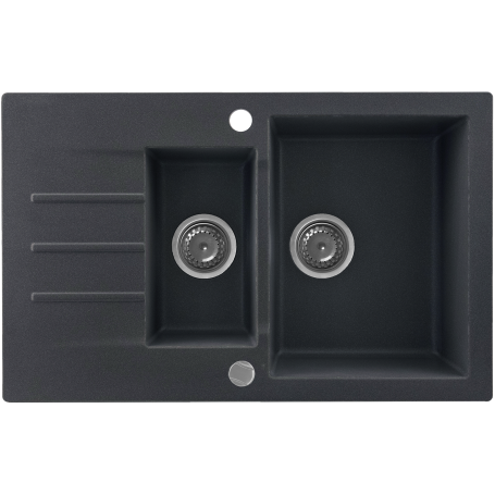 Zlew KERNAU KGSA 6079 1,5B1D  Black Metallic