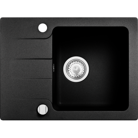 Zlew KERNAU KGSC 4558 1B1D Black Metallic