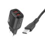Ładowarka sieciowa SOMOSTEL 2xUSB + kabel Typ C