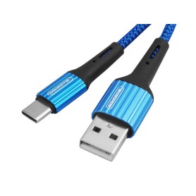 Przyłącze SOMOSTEL USB x USB TypC 3,6 A 1m. Quick Charger niebieski