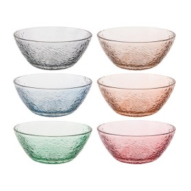 Salaterki szklane kolorowe 6 sztuk