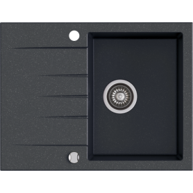 Zlew KERNAU KGSV 4565A 1B1D Black Metallic