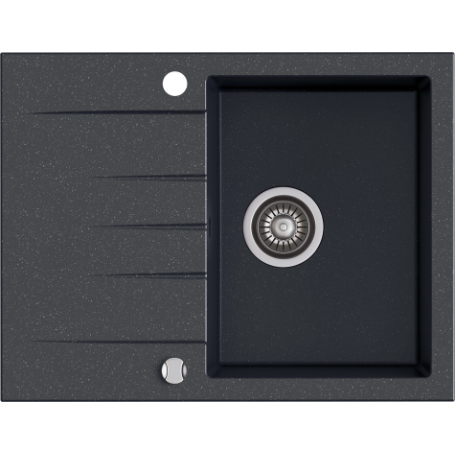 Zlew KERNAU KGSV 4565A 1B1D Black Metallic