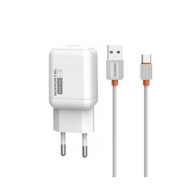 Ładowarka sieciowa SOMOSTEL 2xUSB + kabel typ C
