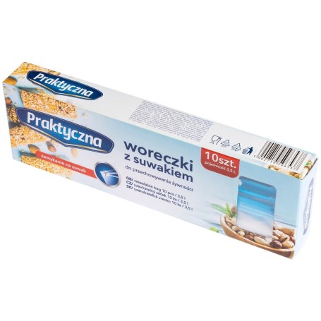 Woreczki PRAKTYCZNA z suwakiem 3,5L  10sztuk