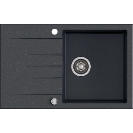 Zlew KERNAU KGSV 45A 1B1D Black Metallic