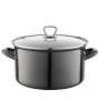 Garnek emaliowany prosty METALICO 24cm czarny