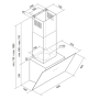 Toflesz okap FIERA LUX biały 60cm 