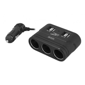 Rozgałęźnik zapalniczki LTC LXAS16  wtyk - 3 gniazda  CAR +4 Gniazda USB