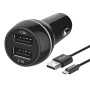 Ładowarka samochodowa  PHILIPS DPL2357U/10  USB 2A+ kabel micro USB