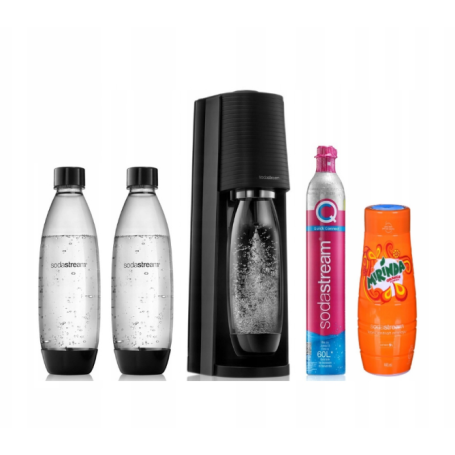 SodaStream Terra Black ekspres do gazowania wody 2 Butelki + Mirinda