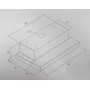 Toflesz okap OK-5 VEGA-GLASS 50cm białe szkło teleskopowy