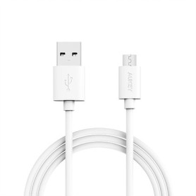 Przyłącze AUKEY USB x microUSB  2m CB-MD2 szybkie białe