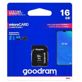 Karta pamięci SD micro 16GB GOODRAM 2w1+adapter M1AA