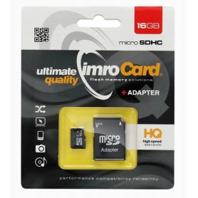 Karta pamięci SD micro 16GB IMRO 2w1+adapter 