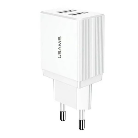 Ładowarka sieciowa USAMS 2xUSB T24 2,1A Biała USA001084