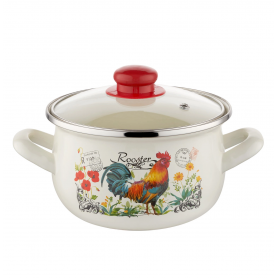 Garnek emaliowany PYZA KOGUCIK 16cm