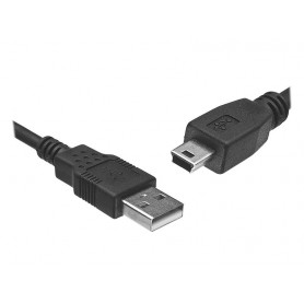Przyłącze USB x miniUSB  1,8m czarny LX8386
